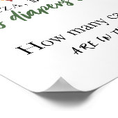 ピザ。Brews and Diapersベビー – キャンディーの数 ポスター (角)