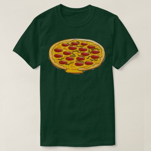 ピザ Tシャツ (デザイン正面)