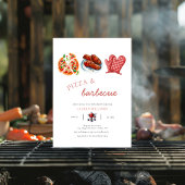 ピザbbqソース赤ちゃんシャワー 招待状