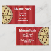ピザPizzariaのイタリアンな名刺のテンプレート 名刺 (正面/裏面)