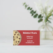 ピザPizzariaのイタリアンな名刺のテンプレート 名刺 (スタンド正面)