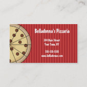 ピザPizzariaのイタリアンな名刺のテンプレート 名刺 (正面)