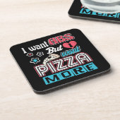 ピザvsAbs – バルキングダイエット-おもしろい Carbsノベルティ コースター (左側)
