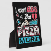 ピザvsAbs – バルキングダイエット-おもしろい Carbsノベルティ フォトプラーク (側面)