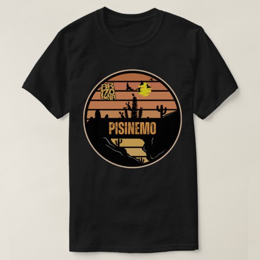 ピシネモ, アリゾナ州 Tシャツ (デザイン正面)