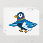 ピジョンとメール封筒ポストカード ポストカード (正面/裏面)