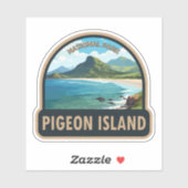 ピジョンアイランドナショナルパークサンルシア旅行アート シール (シート)