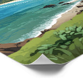 ピジョンアイランドナショナルパークサンルシア旅行アート ポスター (角)