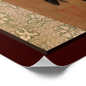 ピジョンオンザピーチツリーヴィンテージ日本のフローラ ポスター (角)