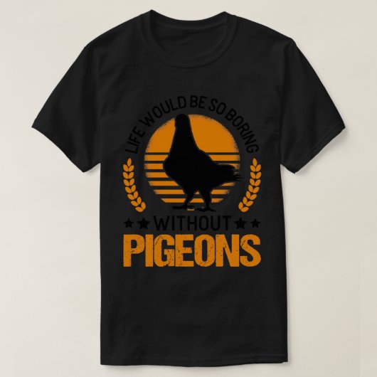 ピジョンギフト愛好家キャリア Tシャツ (デザイン正面)