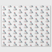 ピジョンサンタクロースモダンクリスマス ラッピングペーパー (フラット)