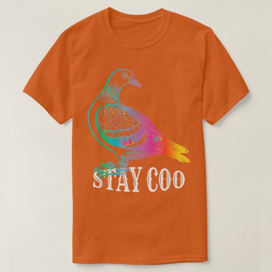 ピジョンステイおもしろいーcooラブハト鳥の恋人1 tシャツ (デザイン正面)