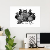 ピジョンズのポスターにカスタマイズ可能な猫 ポスター (ホームオフィス)