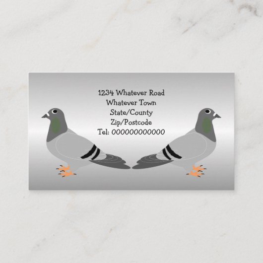 ピジョンデザイン パーソナライズされた 名刺 (裏面)