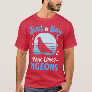ピジョンバードラバーレトロ Tシャツ