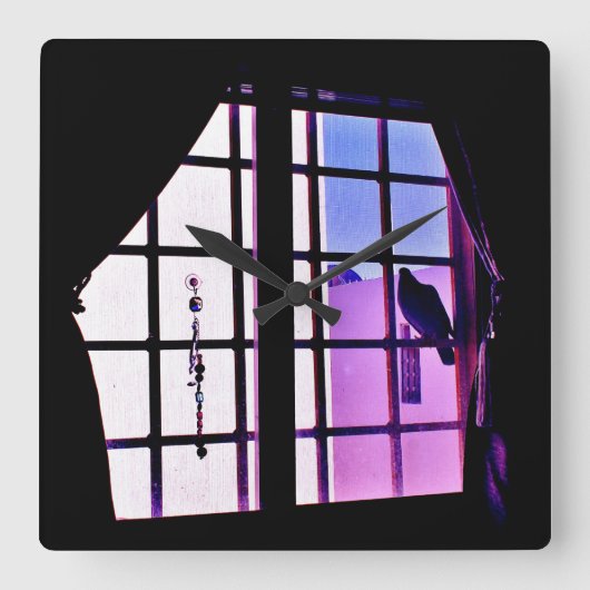 ピジョンビュー スクエア壁時計 (正面)