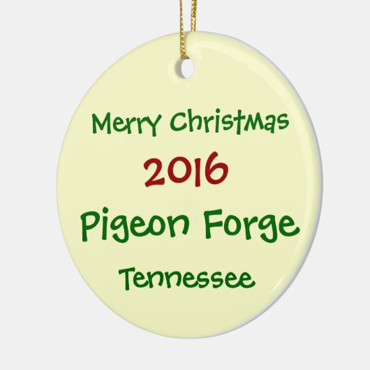 ピジョンフォージテネシーのホリデークリスマスオーナメント セラミックオーナメント (左)