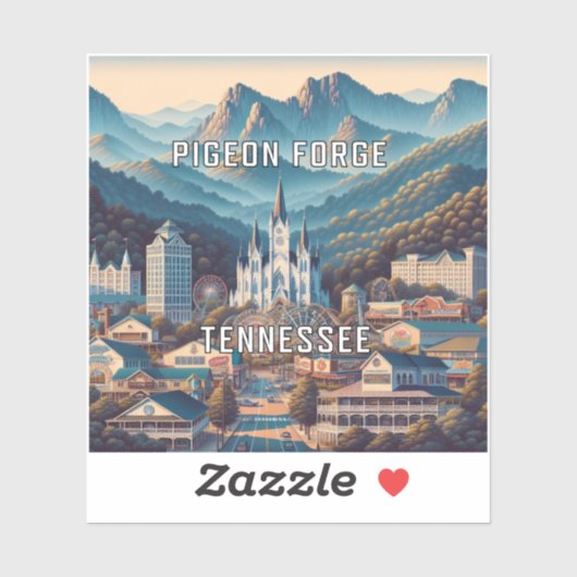 ピジョンフォージテネシー3インチビニールステッカー シール (シート)