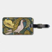 ピジョンブルーイエローフィッシュアールヌーボー ラゲッジタグ (裏面横)