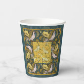 ピジョンブルーイエローフィッシュアールヌーボー 紙コップ (裏面)