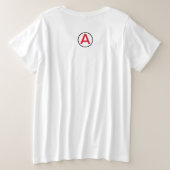 ピジョンプラスのサイズのカスタマイズ可能なTシャツとイニシャル プラスサイズTシャツ (デザイン裏面)