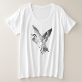 ピジョンプラスのサイズのカスタマイズ可能なTシャツとイニシャル プラスサイズTシャツ