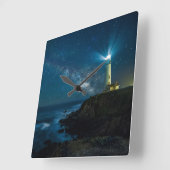 ピジョンポイントライトステーション スクエア壁時計 (傾斜)