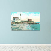 ピジョンポイントライトハウスの外観 キャンバスプリント (インサイチュ (ウッドフロア))