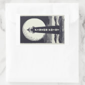 ピジョンポイントライトハウスカリフォルニアムーン 長方形シール (バッグ)