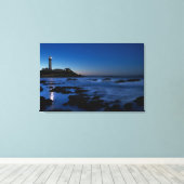 ピジョンポイントライトハウス |カリフォルニア州ハーフムーンベイ キャンバスプリント (インサイチュ (ウッドフロア))