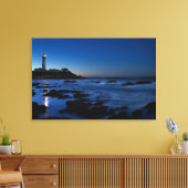 ピジョンポイントライトハウス |カリフォルニア州ハーフムーンベイ キャンバスプリント (インサイチュ (リビング))