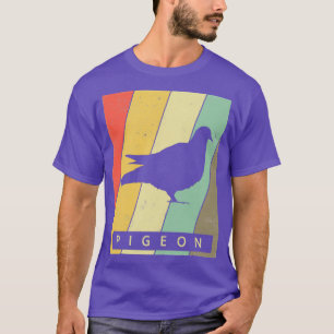 ピジョン恋人ヴィンテージレトロ動物5 Tシャツ