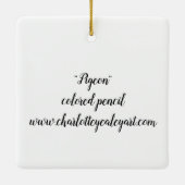 ピジョンIIバードアートオーナメント セラミックオーナメント (裏面)