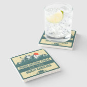 ピスガナショナルフォレストノースカロライナヴィンテージ ストーンコースター (横)