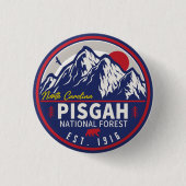 ピスガナショナルフォレストノースカロライナヴィンテージ 缶バッジ (正面)