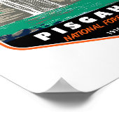 ピスガ国立森林ノースカロライナのエンブレム ポスター (角)