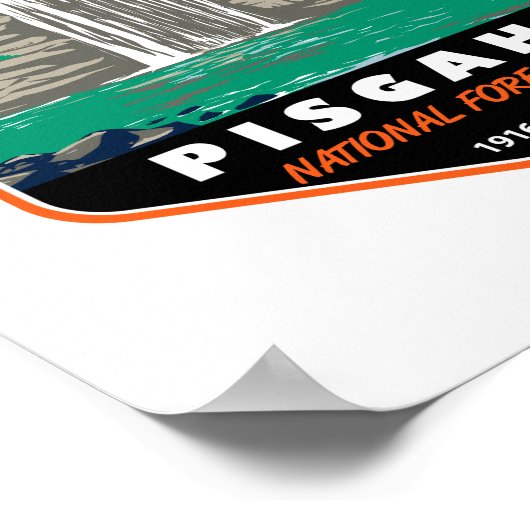 ピスガ国立森林ノースカロライナのエンブレム ポスター (角)