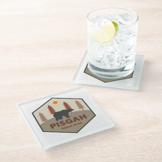 ピスガ国立森林熊 ガラスコースター (アングル)