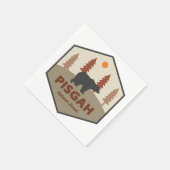 ピスガ国立森林熊 スタンダードカクテルナプキン (角)