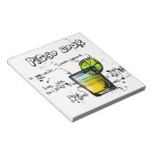 ピスコサワーカクテルレシピ ノートパッド (アングル)