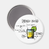 ピスコサワーカクテルレシピ マグネット (正面/裏面)