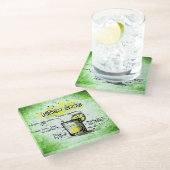 ピスコサワードリンクレシピ ガラスコースター (アングル)