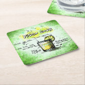 ピスコサワードリンクレシピ スクエアペーパーコースター (アングル)