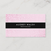 ピスタイリッシュッフェイククのシークイン黒ストライプの 名刺 (正面)