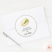ピスタチオだけの自家製ラベル ラウンドシール (封筒)