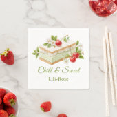 ピスタチオのアイスクリームサンドイッチ日水色 スタンダードカクテルナプキン (インサイチュ)