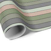 ピスタチオのナッツシェルグリーンピーチパープルストライプ ラッピングペーパー (ロールコーナー)