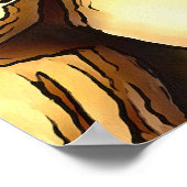 ピスタチオのナッツ黒のアウトライン芸術 ポスター (角)