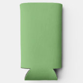 ピスタチオのナットグリーン無地のカラー スリム缶クーラー (裏面)