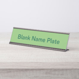 ピスタチオのナットグリーン無地のカラー デスクネームプレート